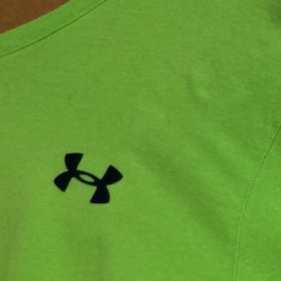 Under Armour Heat Gear Loose Heatgear Short Sleeve T Shirt Neon Green Mens Large - Picture 3 of 11
